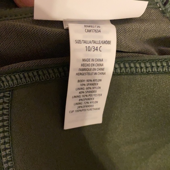 COCO Reef Agape Ruffle Bandeau Olive Swimsuit - Picture 10 of 10